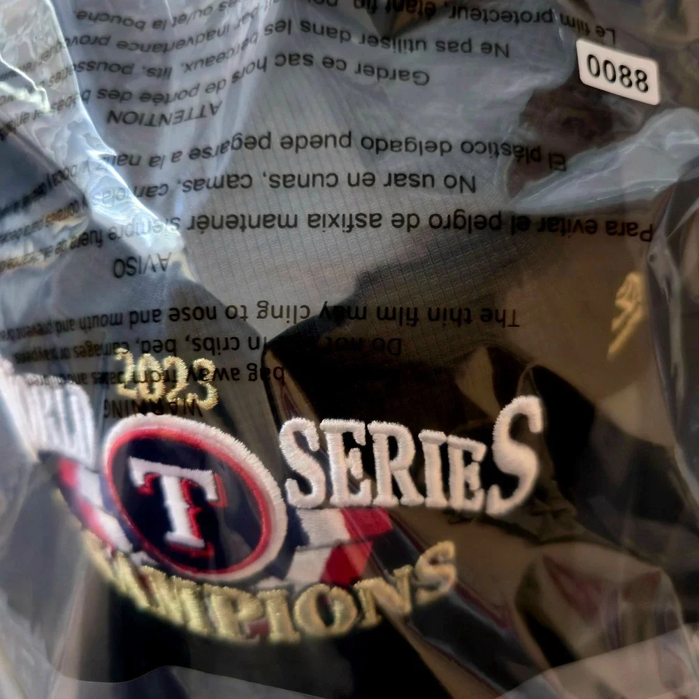 New Era Texas Rangers 2023 World Series Champions Hat 9FORTY Snapback Black MLB